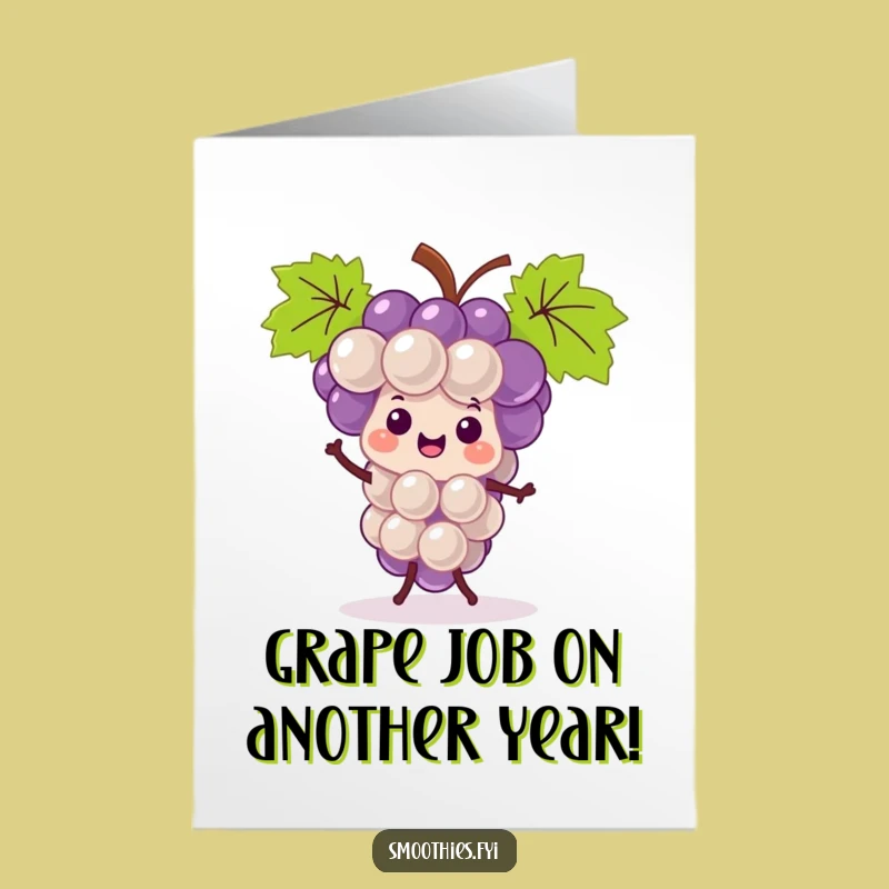 Free Printable Birthday Card: Funny Grape Jig Art for a Hilarious Downloadable Gift