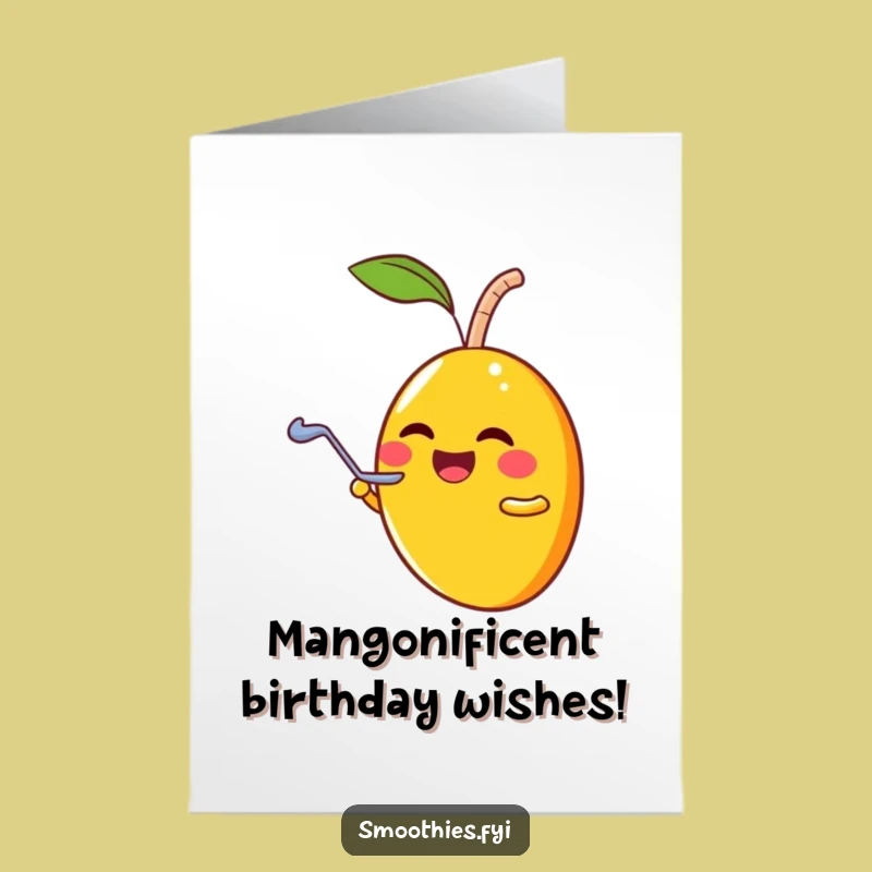 Free Printable Mango Smoothie Birthday Card - Funny Downloadable Gift