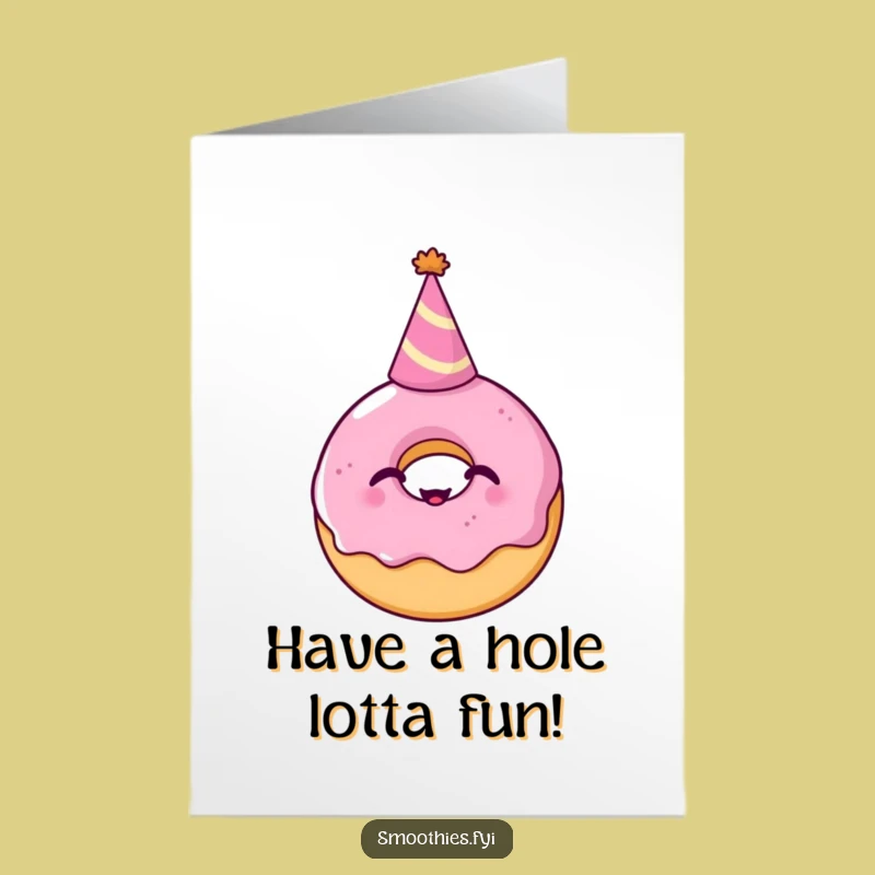 Free Printable Giggling Donut Birthday Card - Funny Downloadable Treat for Parties!