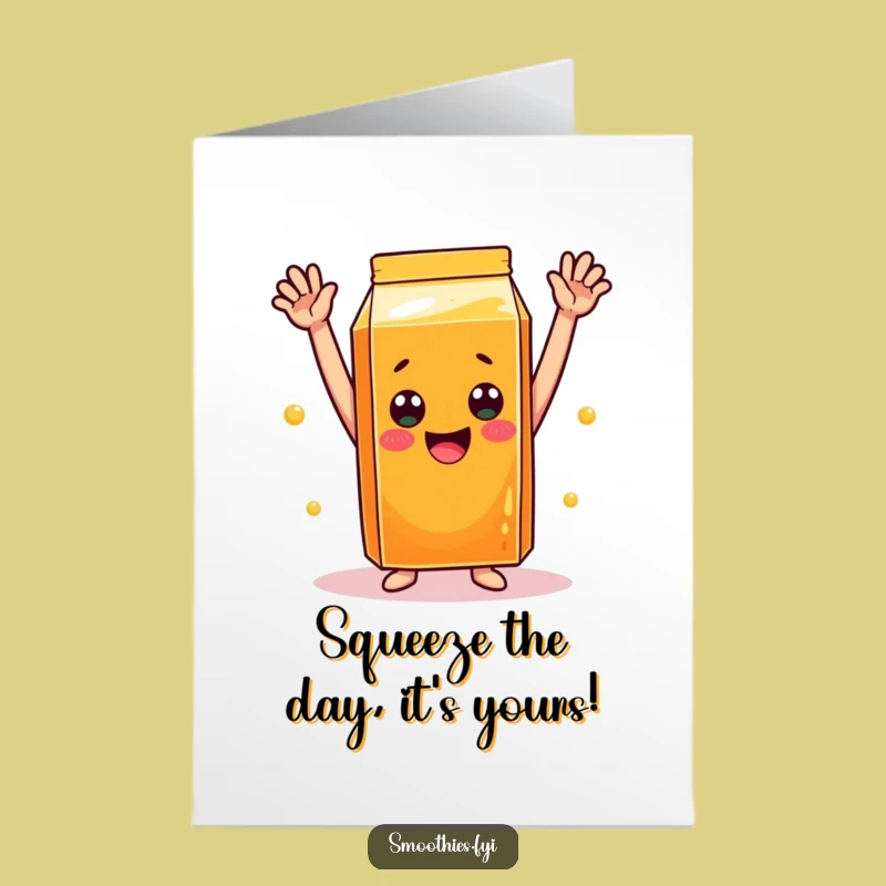 Free Printable OJ Carton Birthday Card - Celebrate with Zest Downloadable!