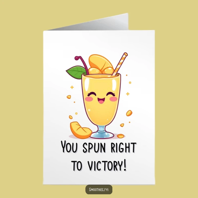 Free Printable Congrats Card: Mango Smoothie Celebration Humor Download