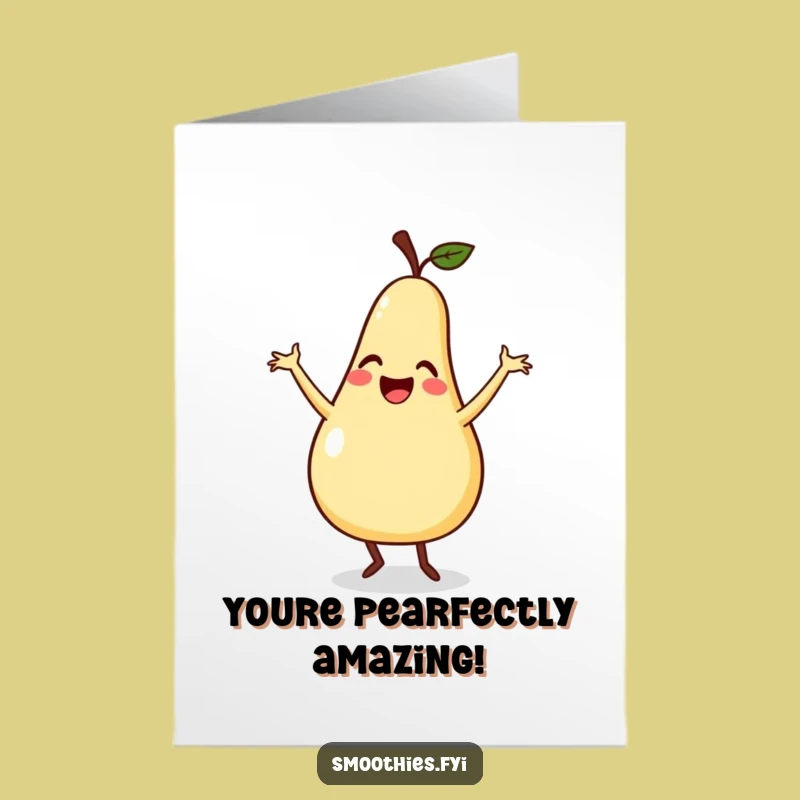 Free Printable Congrats Card: Silly Pear Funny Downloadable Gift for Big Wins