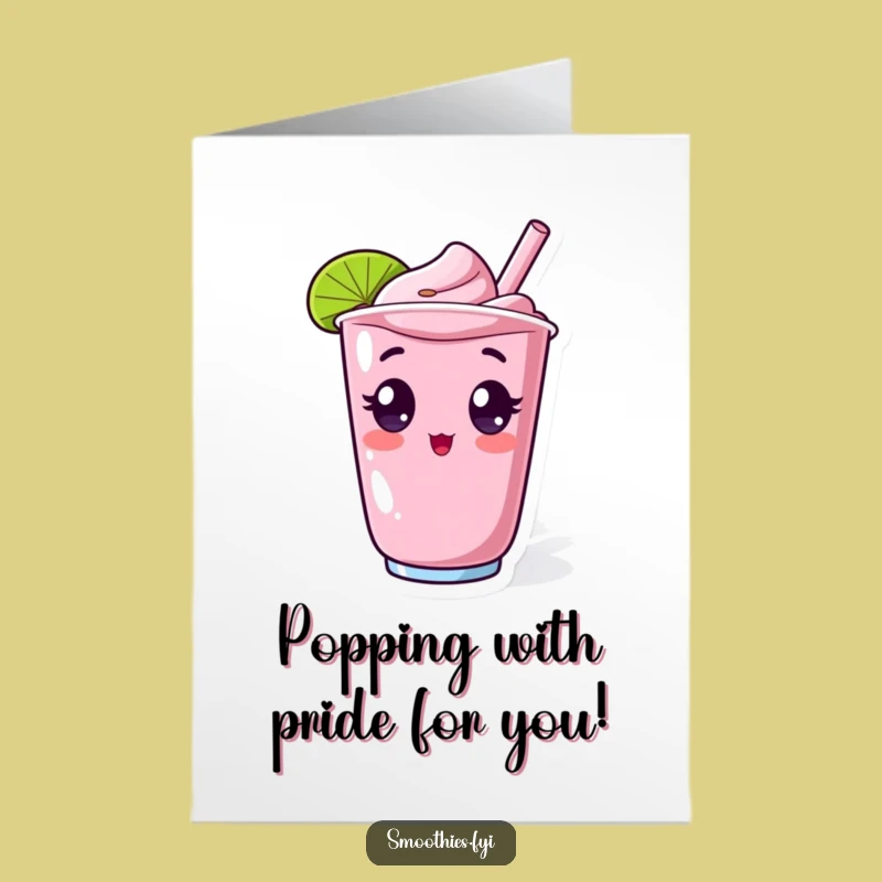 Free Printable Congrats Card: Surprise Kawaii Smoothie Funny Downloadable Gift