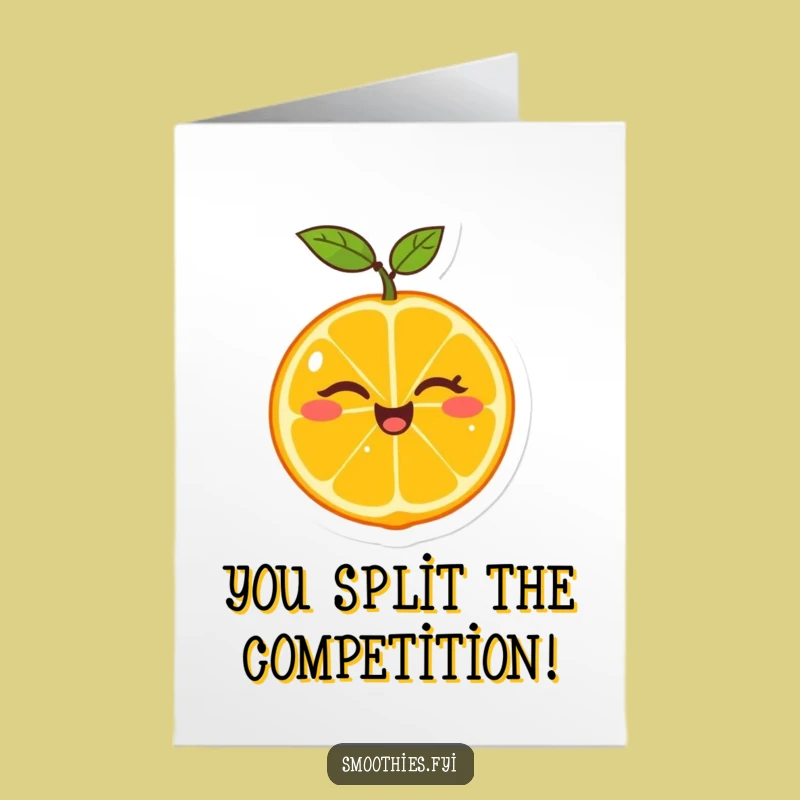 Free Printable Congrats Card: Winking Tangerine Funny Downloadable Gift for Achievements