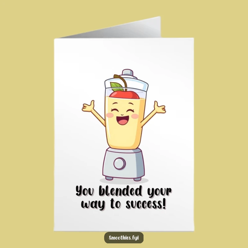 Free Printable Congratulations Card: Joyful Apple Smoothie Celebration, Downloadable Gift!