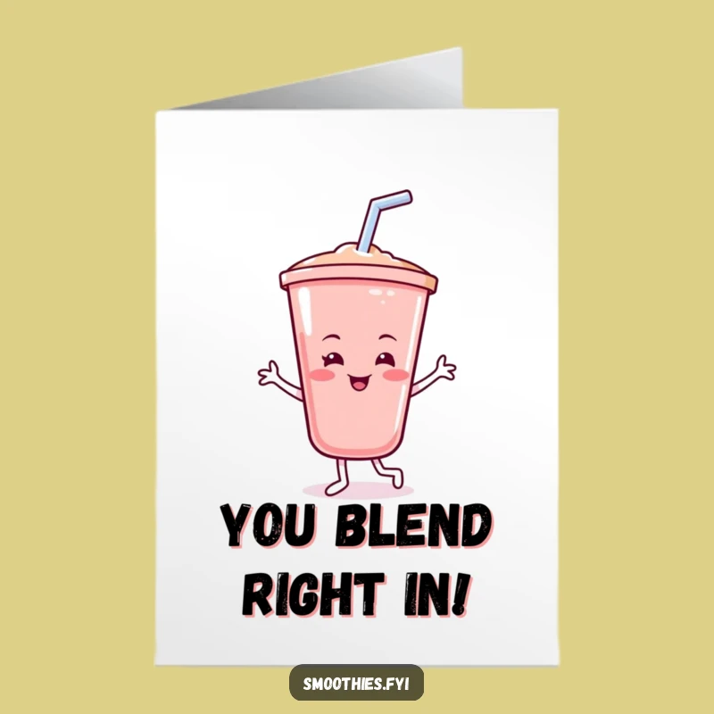 Free Printable Congrats Card: Dancing Smoothie, Fun DIY Downloadable Gift for Winners