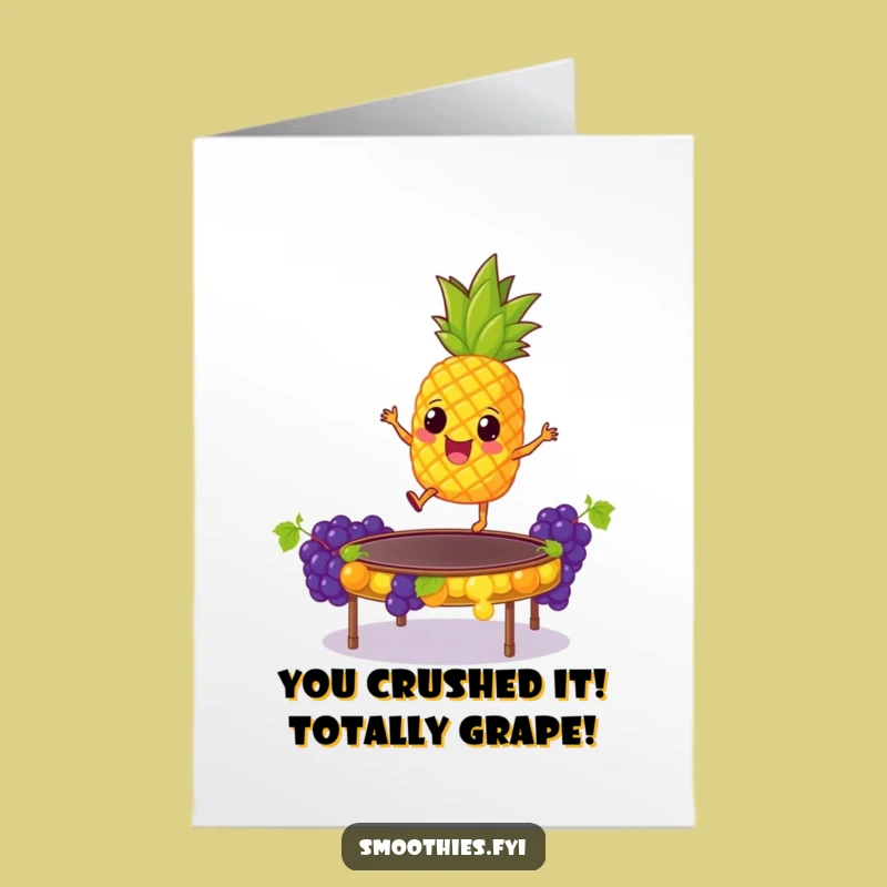 Free Printable Pineapple Congrats Card - Hilarious Downloadable Greeting for Big Wins!