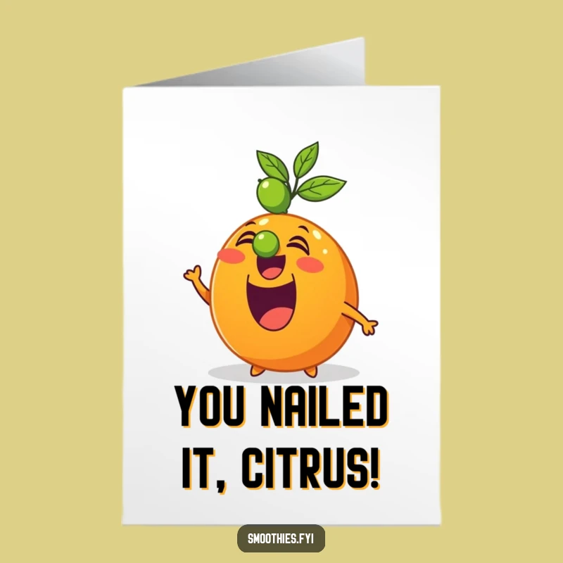 Free Printable Congrats Card: Orange & Lime Balance, Humorous Downloadable Wishes