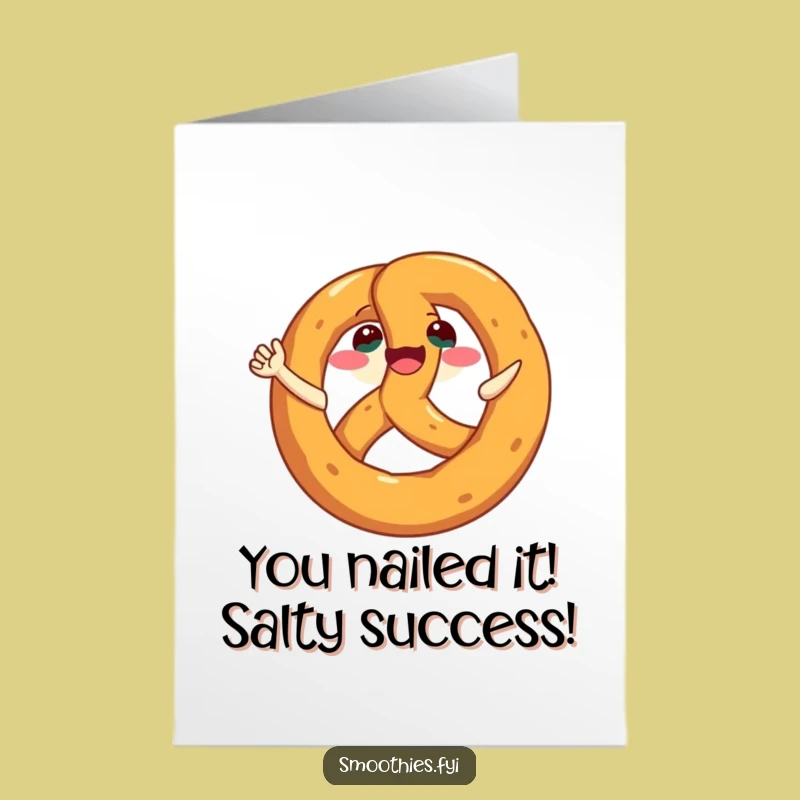 Free Printable Congrats Card: Cheerful Pretzel Spin Celebration