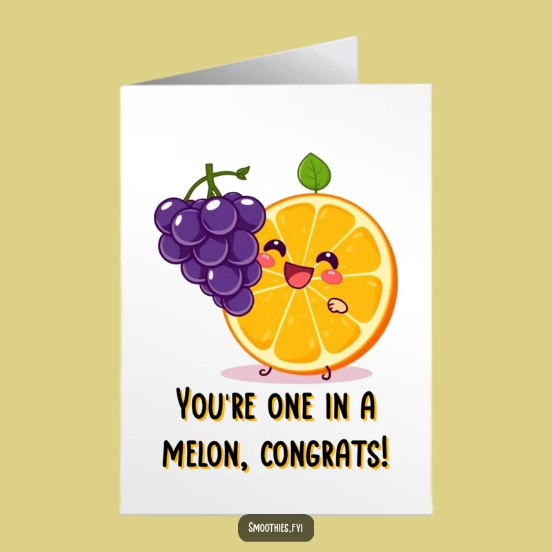 Free Printable Congrats Card: Kawaii Orange Juggling Funny Downloadable