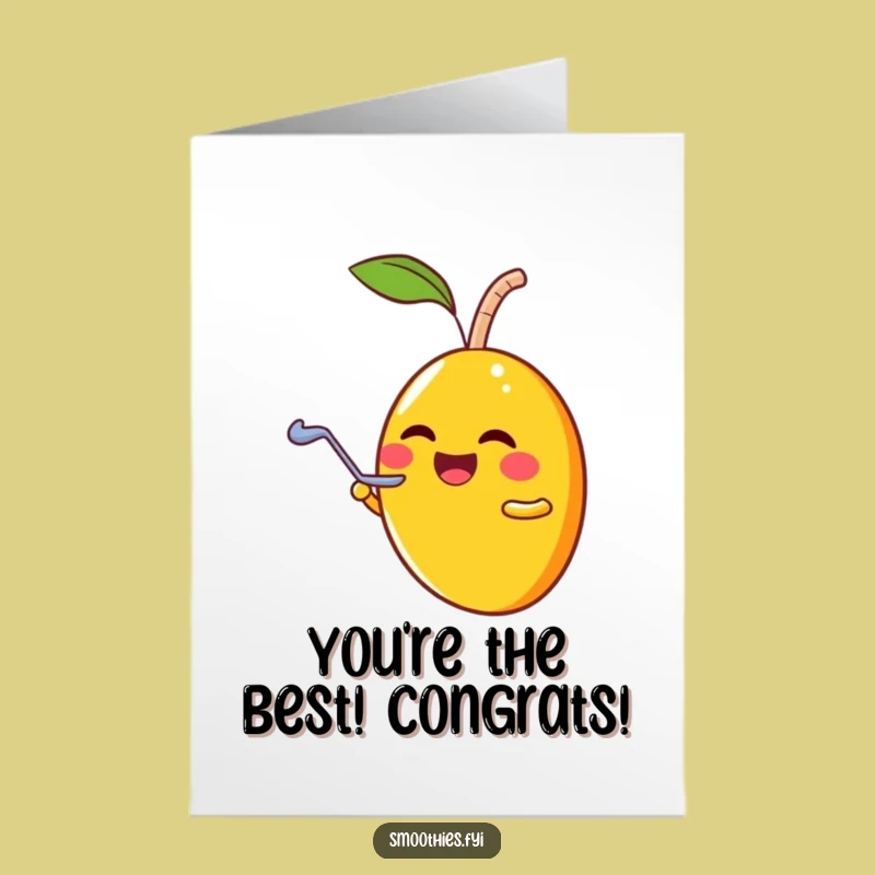 Free Printable Mango Smoothie Congrats Card - Hilarious Downloadable