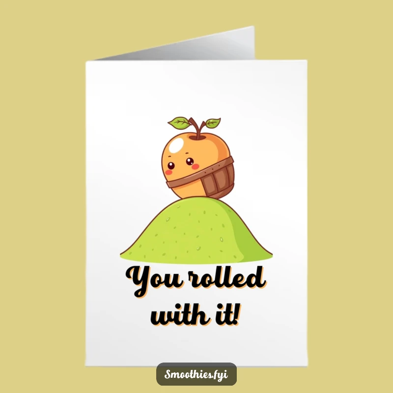Free Printable Congrats Card: Rolling Apple Adventure - Fun Downloadable Gift