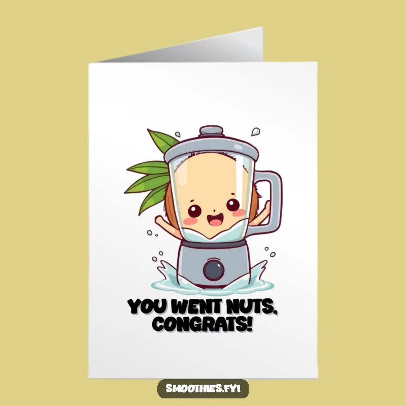 Free Printable Congrats Card: Coconut Splash Celebration - Joyful Downloadable