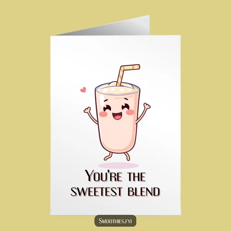 Free Printable Dancing Kawaii Smoothie Thank You Card - Funny Downloadable Gift