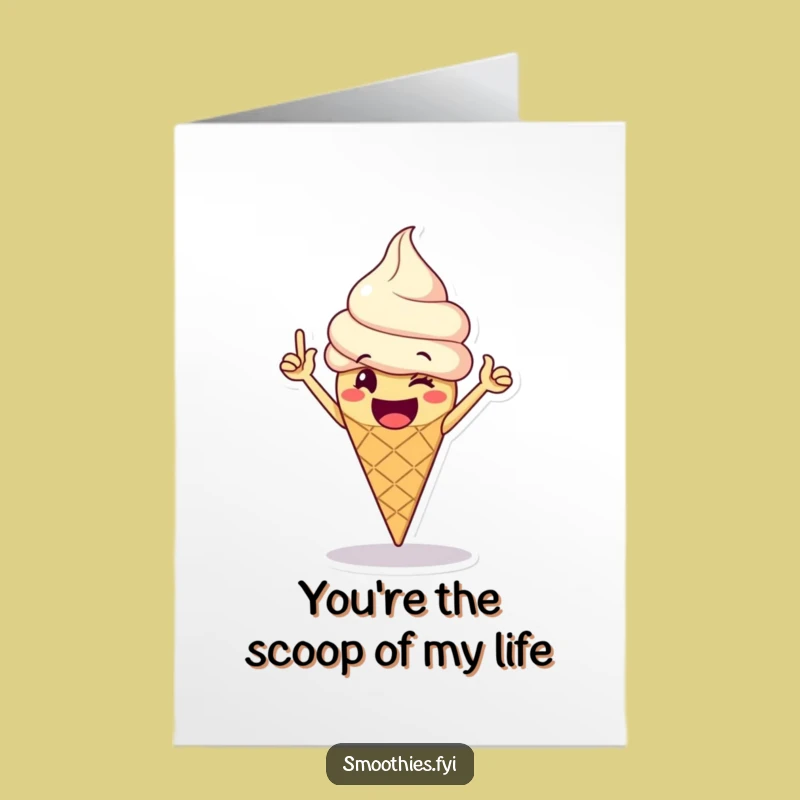 Free Printable Funny Thank You Card: Ice Cream Dance of Thanks, Cheerful DIY Gift
