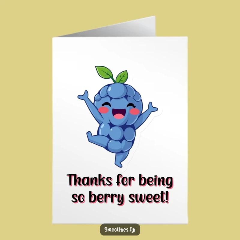 Free Printable Thank You Card: Blueberry Handstand - Print Home