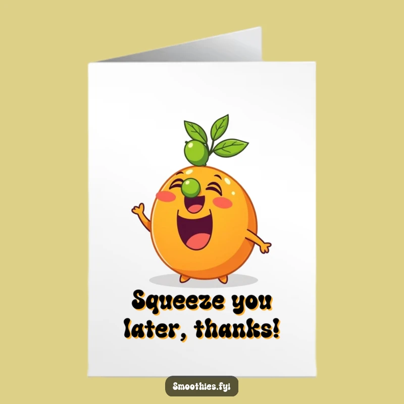 Free Printable Thank You Card: Citrus Balance, Whimsical Downloadable Thanks