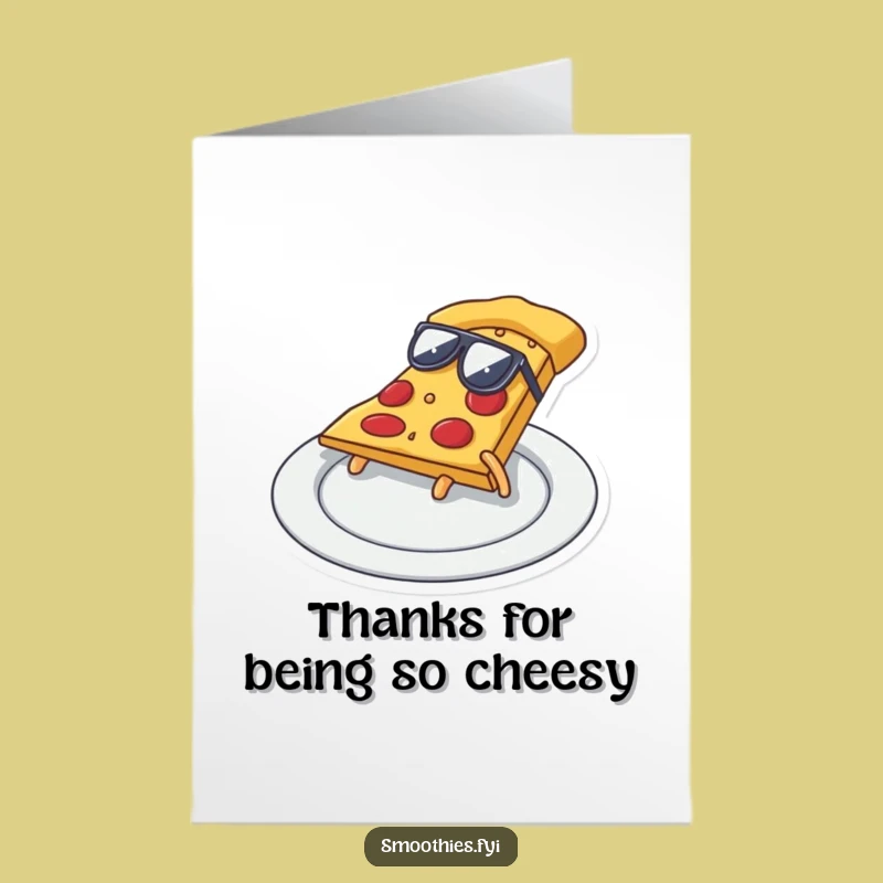 Free Printable Thank You Card: Cool Pizza Slice, Awesome Downloadable Gratitude Gift!