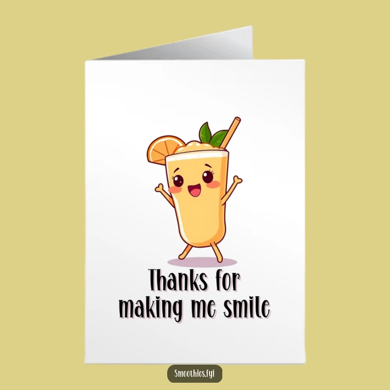 Free Printable Thank You Card: Grapefruit Smoothie Shimmy for a Sweet, Funny Downloadable Gift