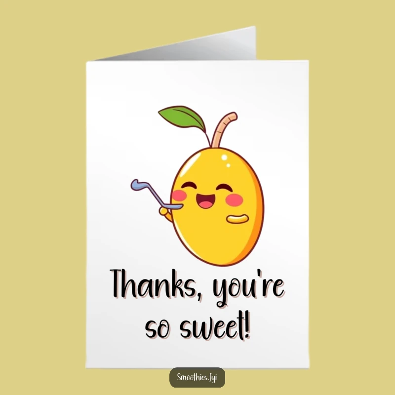 Free Printable Thank You Mango Card - Funny Downloadable Art