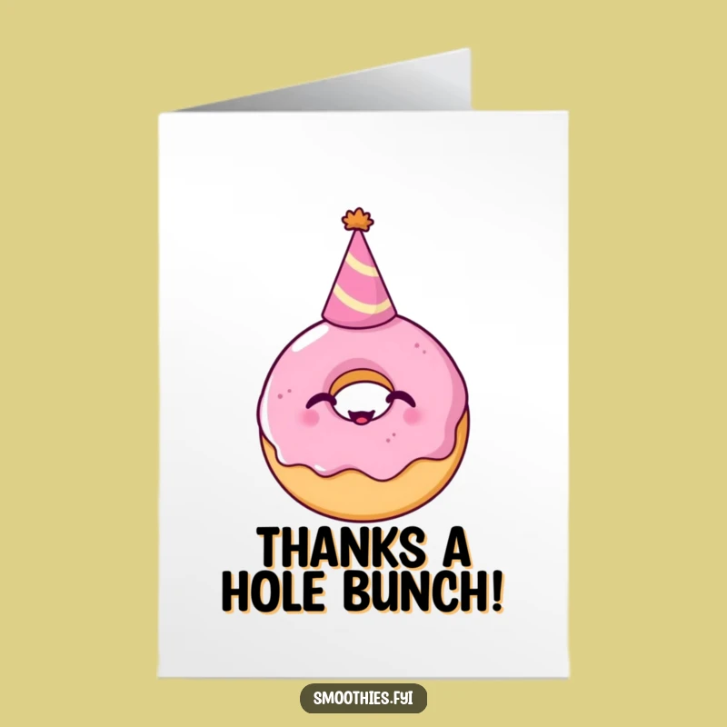 Free Printable Donut Thank You Card - Funny Downloadable Note for Sweet Appreciation!