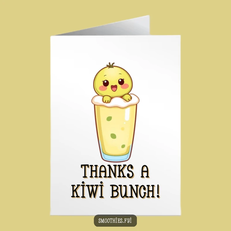 Free Printable Thank You Kiwi Card - Funny Downloadable Art