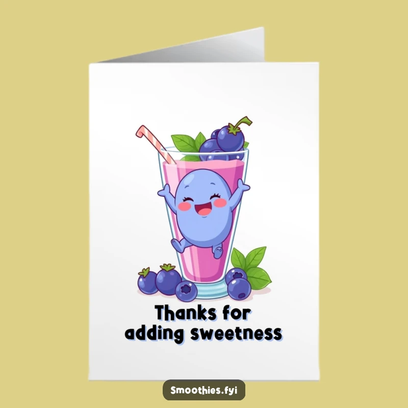 Free Printable Blueberry Thank You Card - Sweet Downloadable Gift to Show Your Thanks