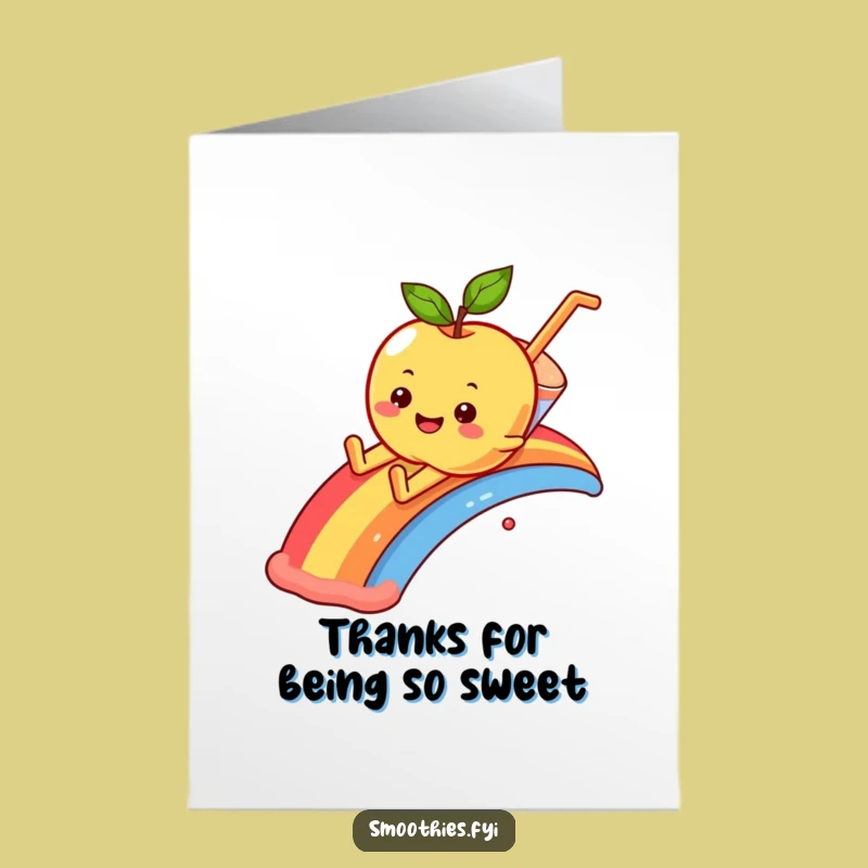 Free Printable Rainbow Apple Thank You Card - Sweet Downloadable Gift for Your Gratitude
