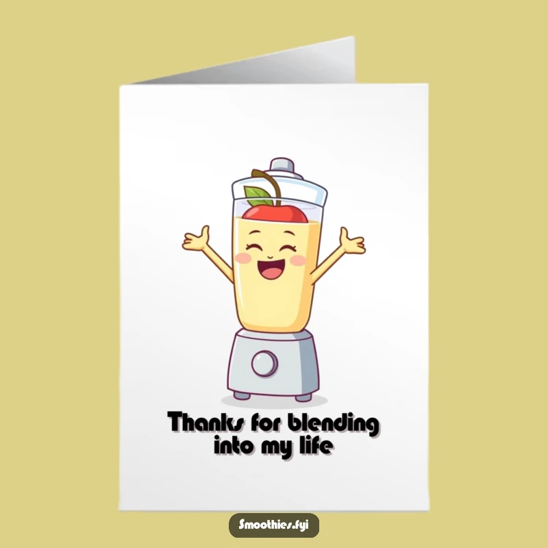 Free Printable Thank You Card: Grateful Apple Smoothie, Perfect Downloadable Gift!