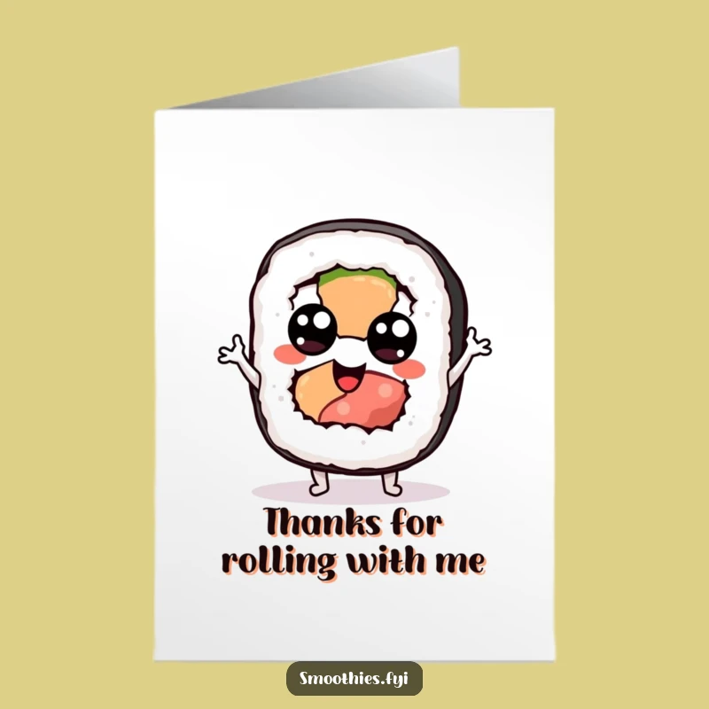 Free Printable Sushi Thank You Card - Jigging Thanks Downloadable!