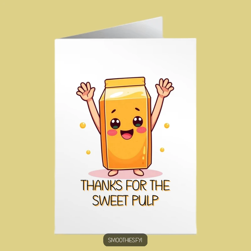 Free Printable OJ Carton Thank You Card - Celebrate Gratitude Downloadable!