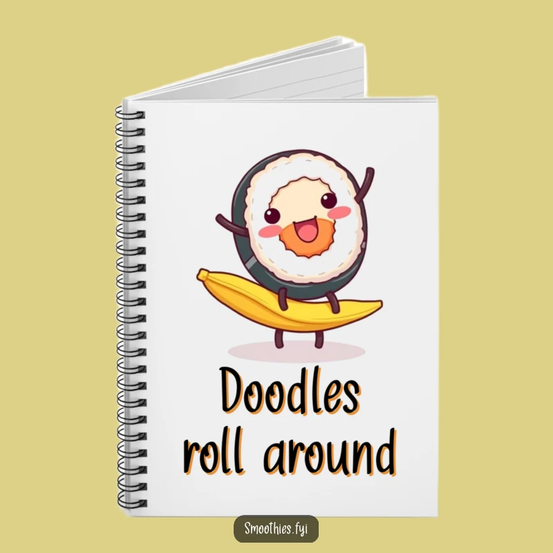 Funny Sushi Notebook: Cartwheel Journal, Humorous Gift for Food Lovers