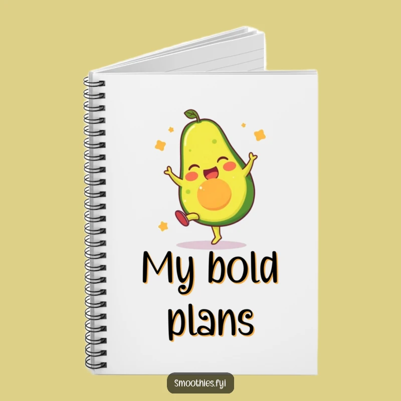 Funny Avocado Kick Notebook: Jot Down Ideas with Fruit Power
