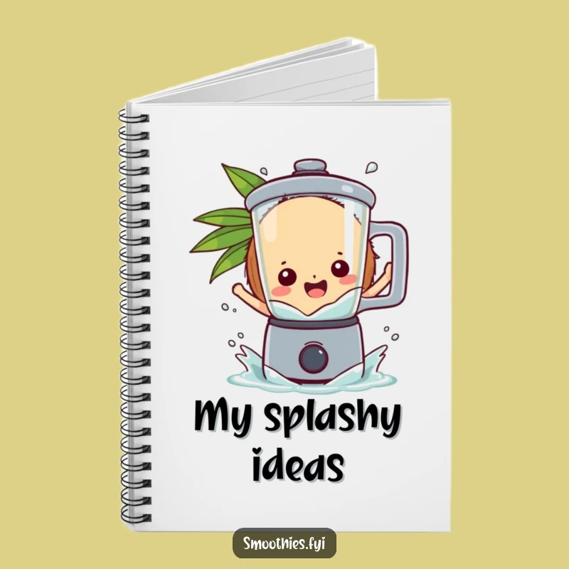 Funny Coconut Blender Notebook - Jot Down Ideas with Fun