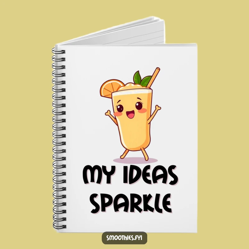 Funny Grapefruit Smoothie Shimmy Notebook: Jot Down Ideas with Cartoon Charm