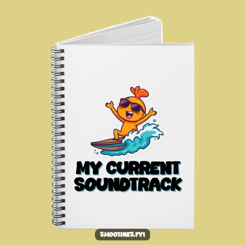 Funny Joyful Orange Wave Notebook: Capture Your Coolest Ideas