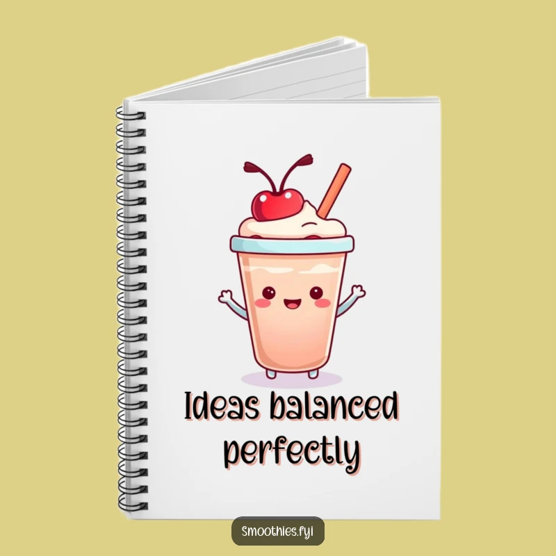 Funny Kawaii Smoothie Cup Notebook - Jot Down Fun Ideas!