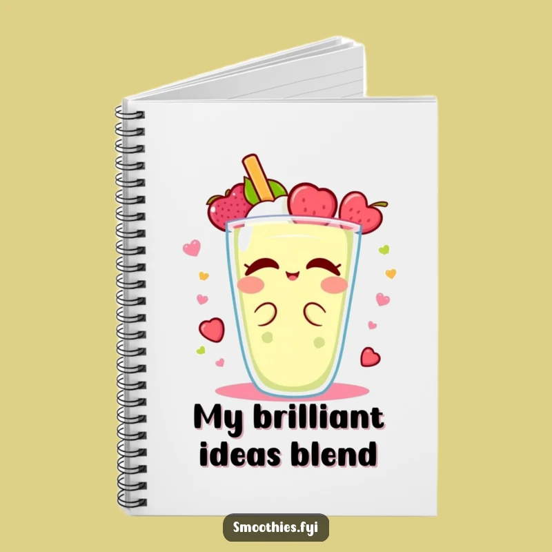 Funny Kawaii Smoothie Notebook: Fruity Spin Ideas, Perfect Humorous Journal