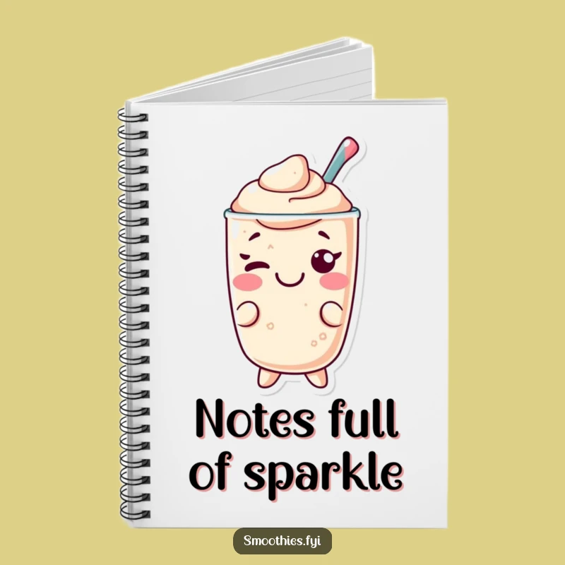 Funny Kawaii Smoothie Notebook: Wink of Inspiration, Humorous Journal Gift