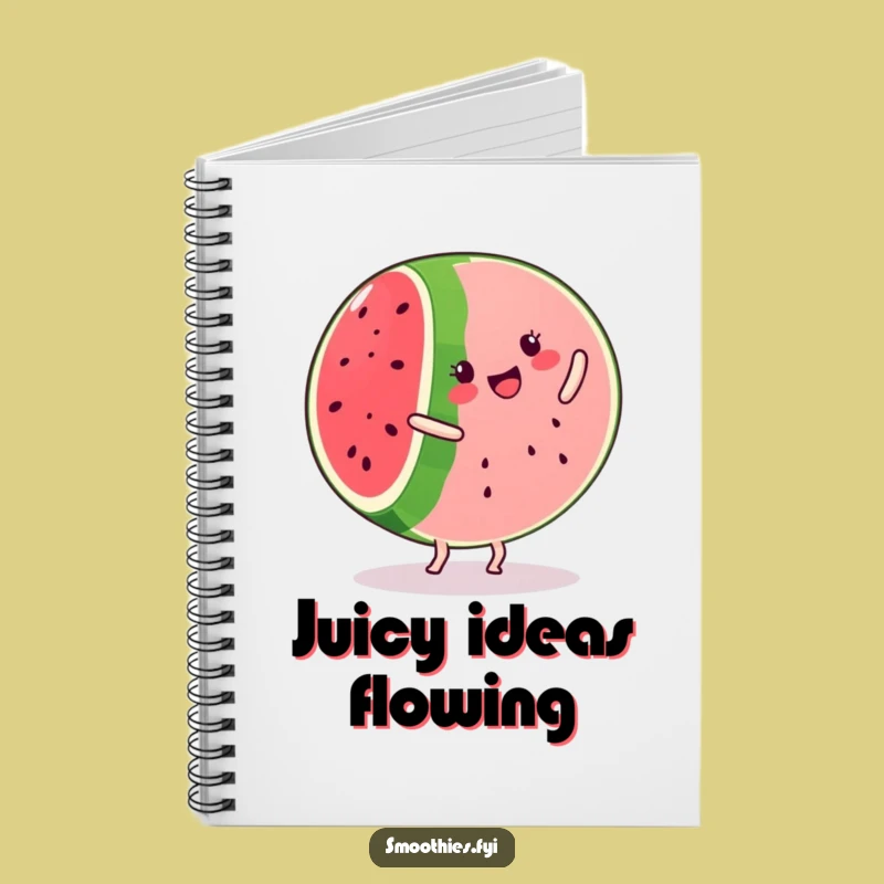 Funny Kawaii Watermelon Cartwheel Notebook - Jot Down Your Fruity Ideas