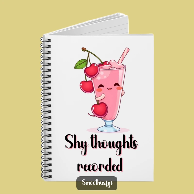 Funny Shy Cherry Notebook - Jot Down Thoughts Sweetly