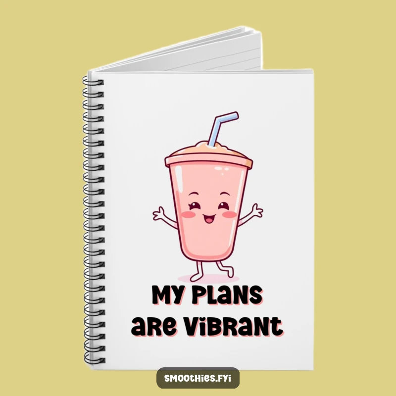 Funny Smoothie Cup Notebook: Jot Down Happy Thoughts, Blended Ideas, Perfect Gift!