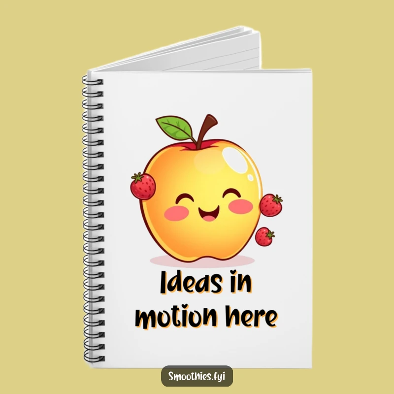 Funny Apple Juggling Berries Notebook - Jot Down Ideas with Fruity Fun