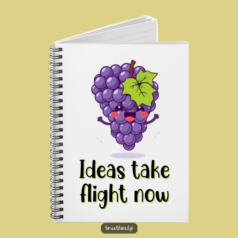 Funny Grape Bounce Notebook - Jot Down Ideas with Bouncy Fun