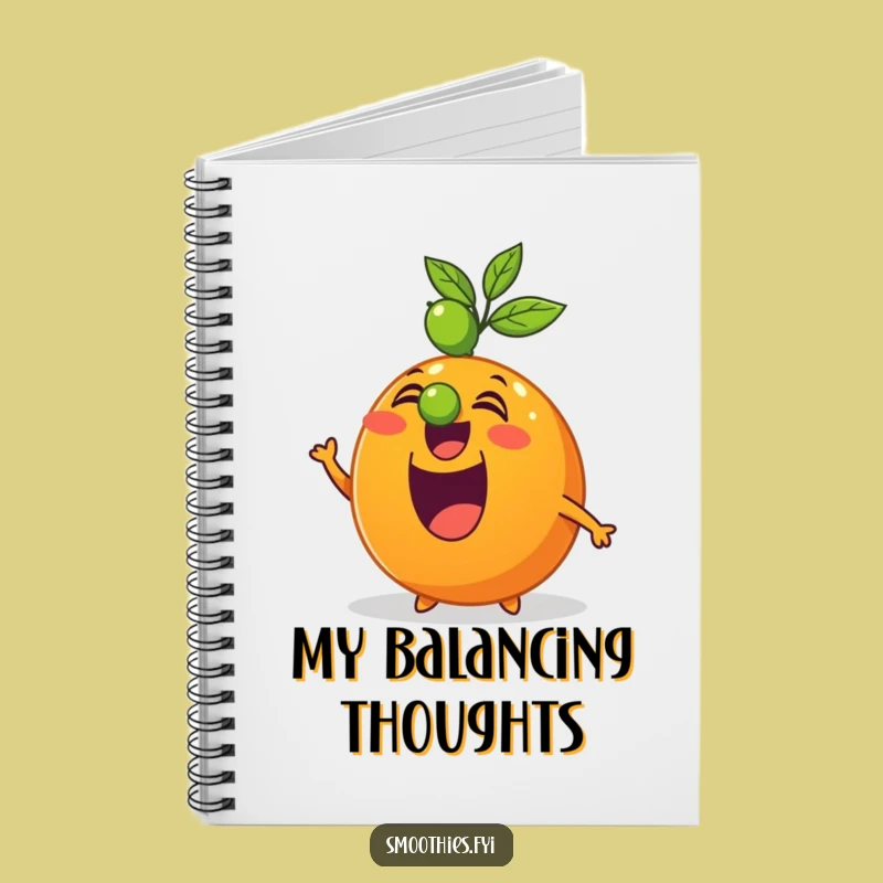 Funny Orange Lime Balance Notebook: Jot Down Notes with Citrus Wit