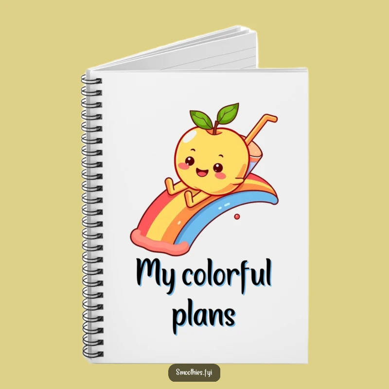 Funny Apple Rainbow Slide Notebook: Slide Into Your Ideas!