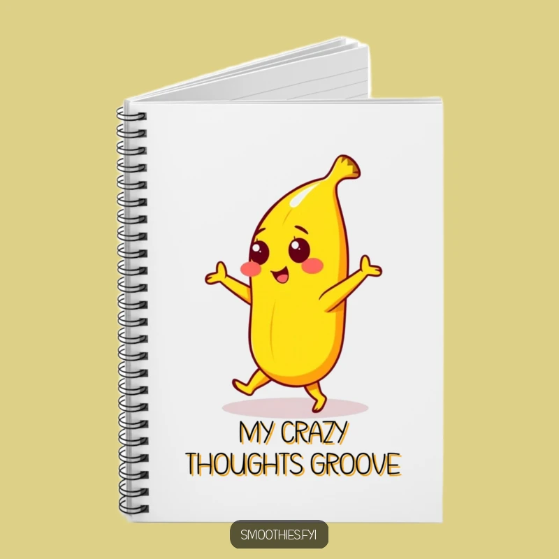 Funny Banana Dance Notebook - Playful Character Journal for Groovy Notes