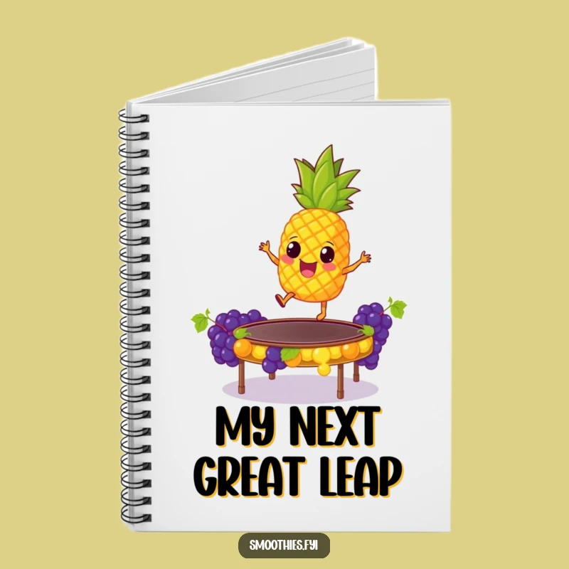 Funny Pineapple Trampoline Notebook: Giddy Fruit Journal Gift for Creative Ideas