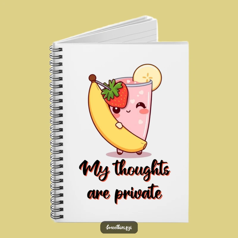 Funny Shy Smoothie Notebook: Jot Down Sweet Thoughts, Bashful Ideas, Perfect Gift!