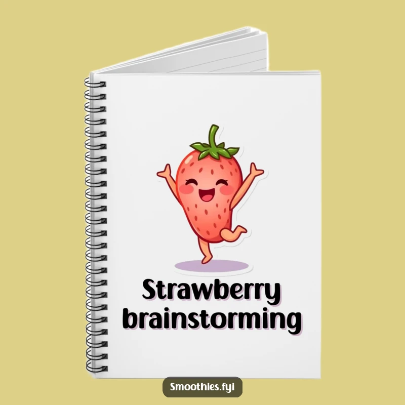 Funny Strawberry Cartwheel Notebook: Jot Down Ideas with a Cheerful, Cartwheeling Friend
